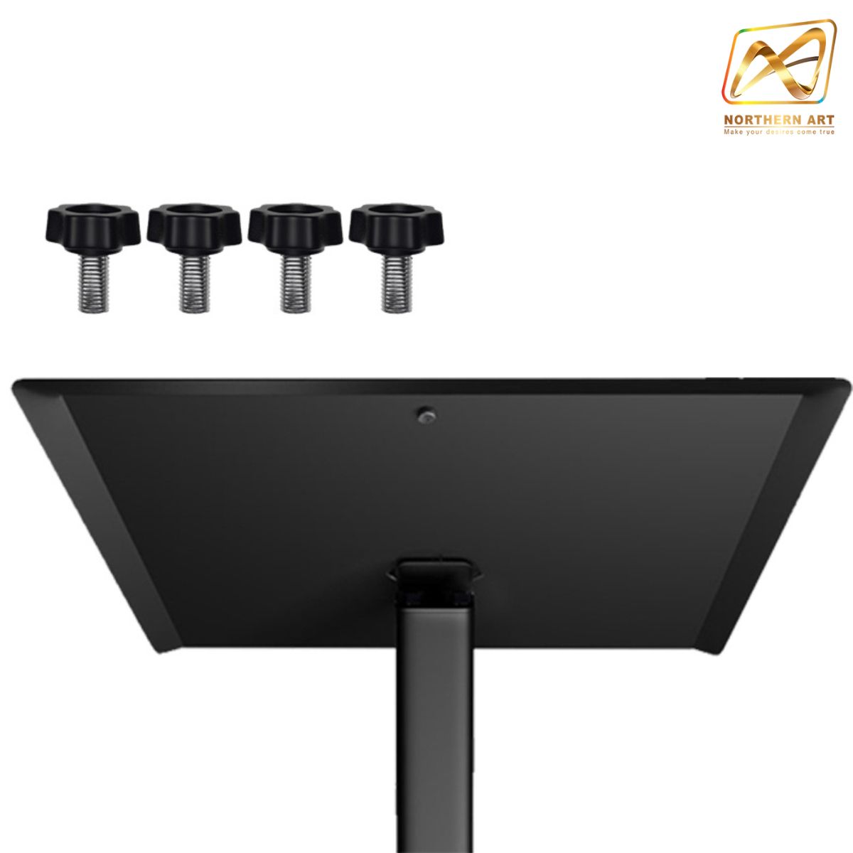 เมนูสแตนด์ สีดำ ขนาด A3 วัสดุเหล็กพ่นอบสีอุตสาหกรรม ถอดประกอบได้ พร้อมห่วงใส่เอกสาร ถอดออกได้