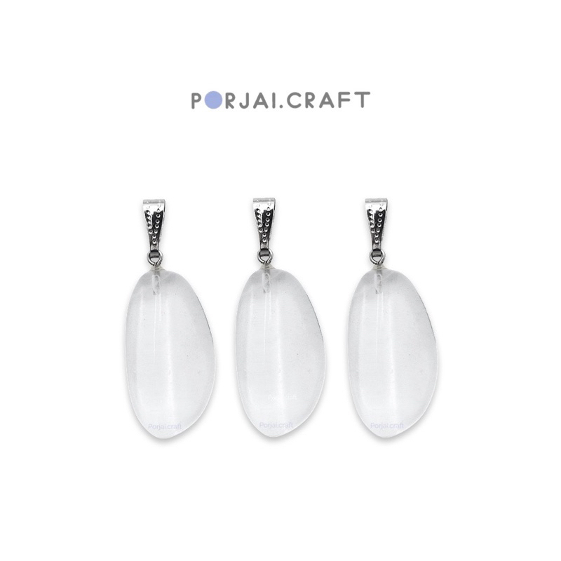 Clear Quartz Free Form Pendants จี้ควอตซ์ใส
