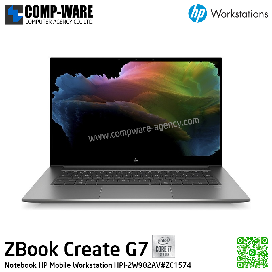 HP Mobile Workstation ZBook Create G7 - Intel Core i7-10750H / 16GB DDR4 / 512GB PCIe NVMe / NVIDIA GeForce RTX2070 (8GB) / Intel AX201 + Bluetooth / 15.6inch UHD (3840x2160) / Windows 10 Pro / 3Years On-site