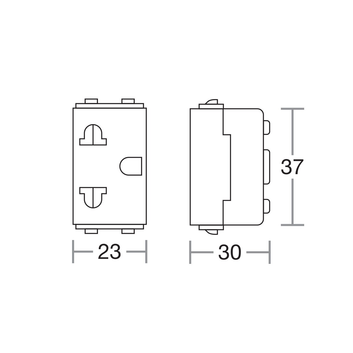 IWC I7S H 01 WH เต้ารับกราวด์เดี่ยว 1 ช่อง