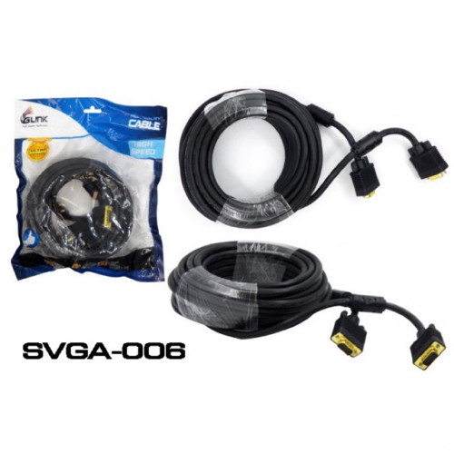 GLINK สายสัญญาณ VGA /SVGA ความยาว 10เมตร SVGA-06 หัวชุบทอง ของแท้ ออกใบกำกับภาษีได้