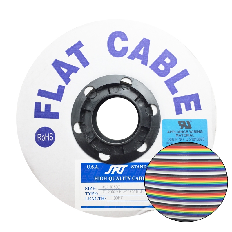 สายแพ สายไฟ สายมัลติคอร์ | 50C 60C 64C | WR2 | สีรุ้ง | Ribbon flat cable gray | ม้วนละ 100 ฟุต