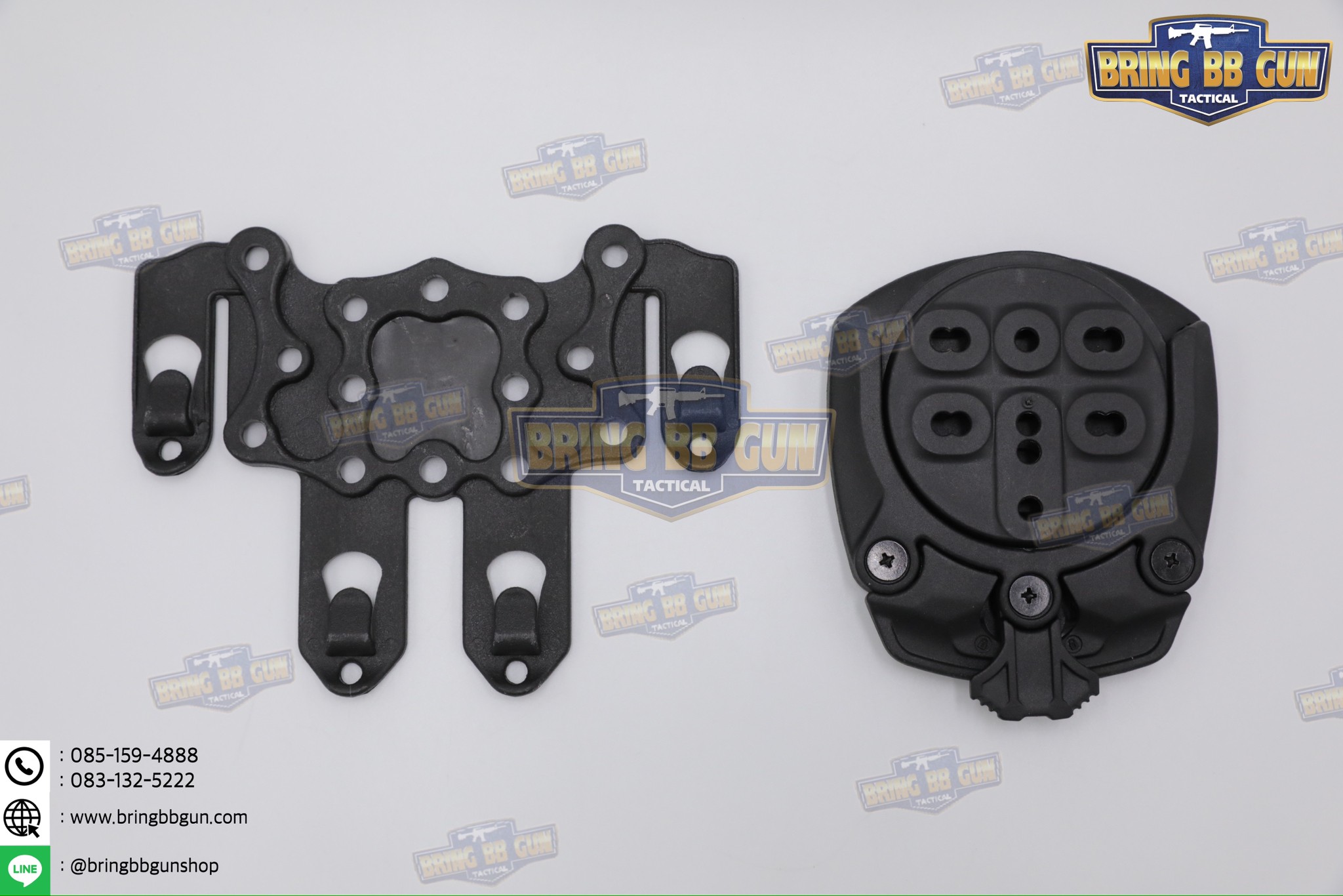 Adapter ปลดไวซองปืน BT + เพลทร้อยเสื้อเกราะ BH (TEK-MOUNT+Molle Plate) (360 Degree base adapter) (QUICK CONNECT MOUNTING SYSTEM) (Insert Disk and Receiver) (Blade)