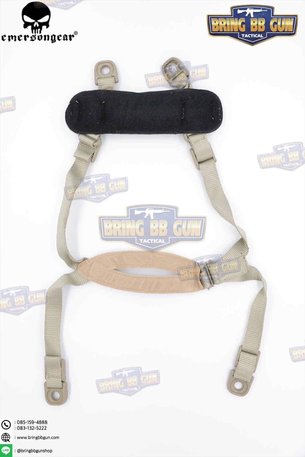 สายรัดคาง ยี่ห้อ Emerson รุ่น ทรงตัว H (EMERSON MICH Helmet Retention System H-Nape)