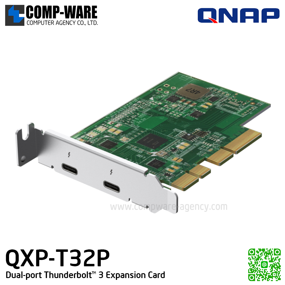 QNAP QXP-T32P Dual-port Thunderbolt™ 3 Expansion Card (2Y Warranty)