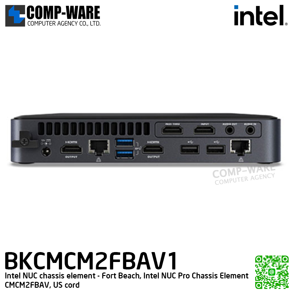 Intel NUC chassis element - Fort Beach, Intel NUC Pro Chassis Element CMCM2FBAV, US cord / 3Y Warranty / สำหรับ ไลท์สตรีม ตัดต่อ มีCapture card / เครื่องเปล่า - BKCMCM2FBAV1,99A2NJ