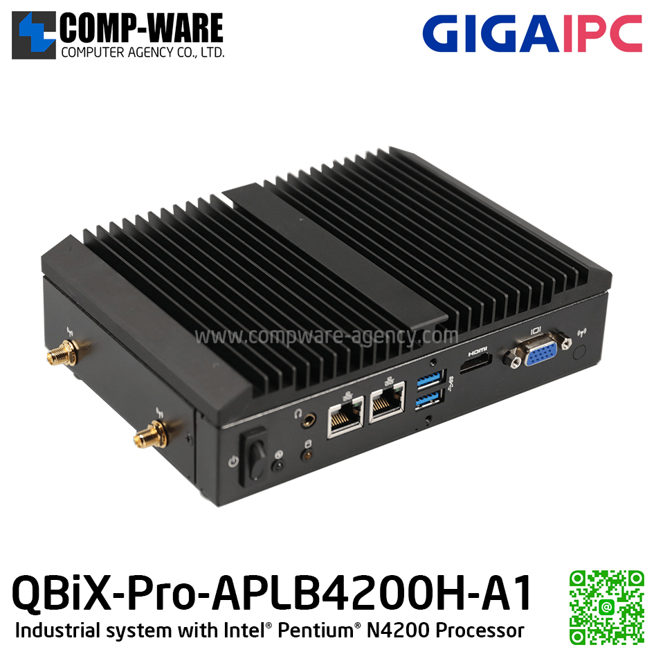 GIGAIPC QBiX-Pro-APLB4200H-A1 Industrial system with Intel® Pentium® N4200 Processor