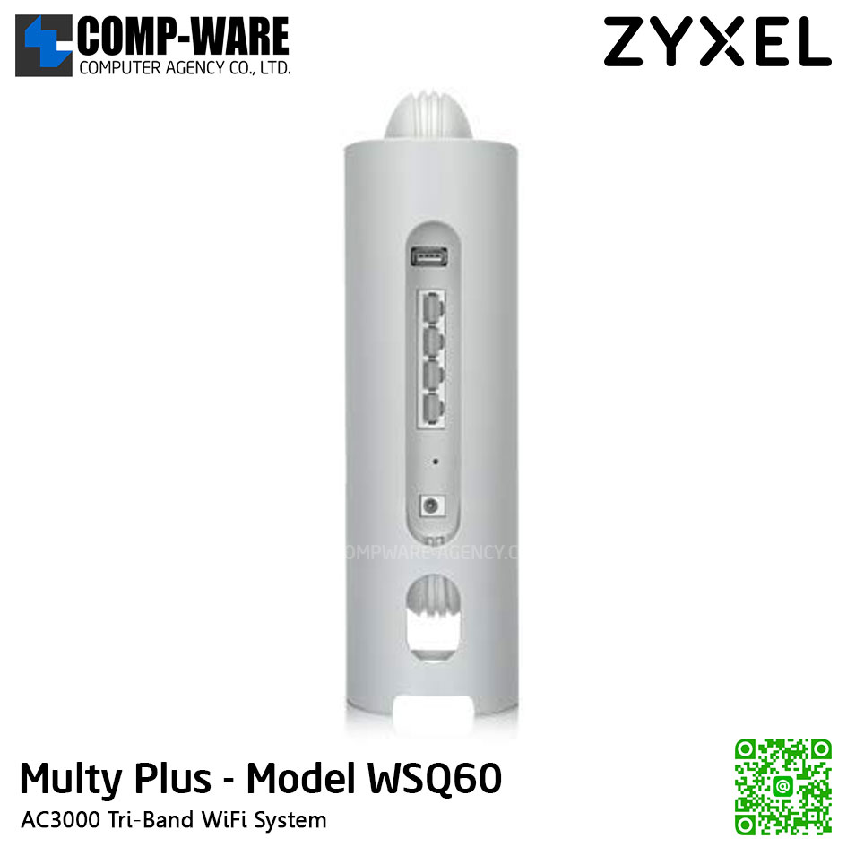ZYXEL Multy Plus - WSQ60 Triband-AC3000 - MU-MIMO Router 3xPort GbE, RJ-45 Security Service