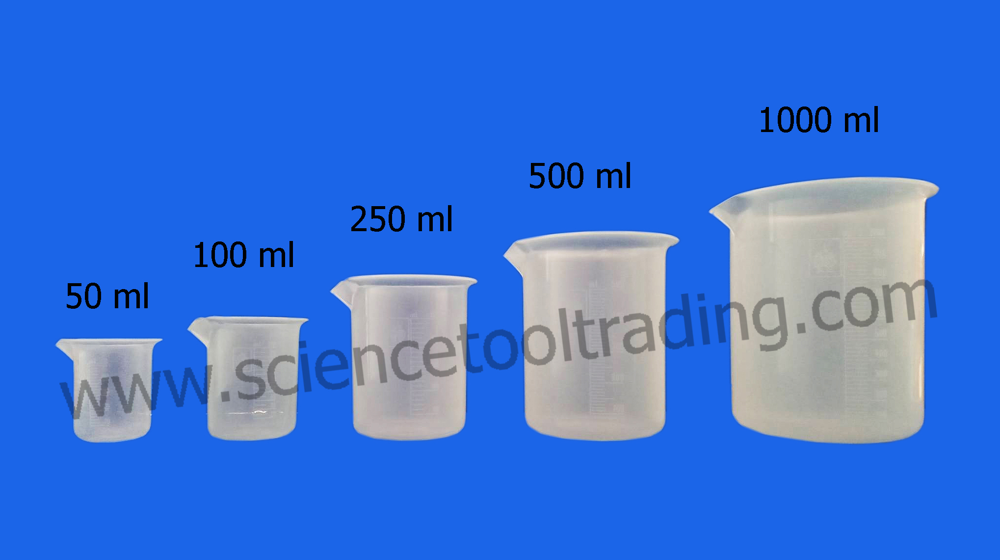 บีกเกอร์ พลาสติก 1,000 มล.