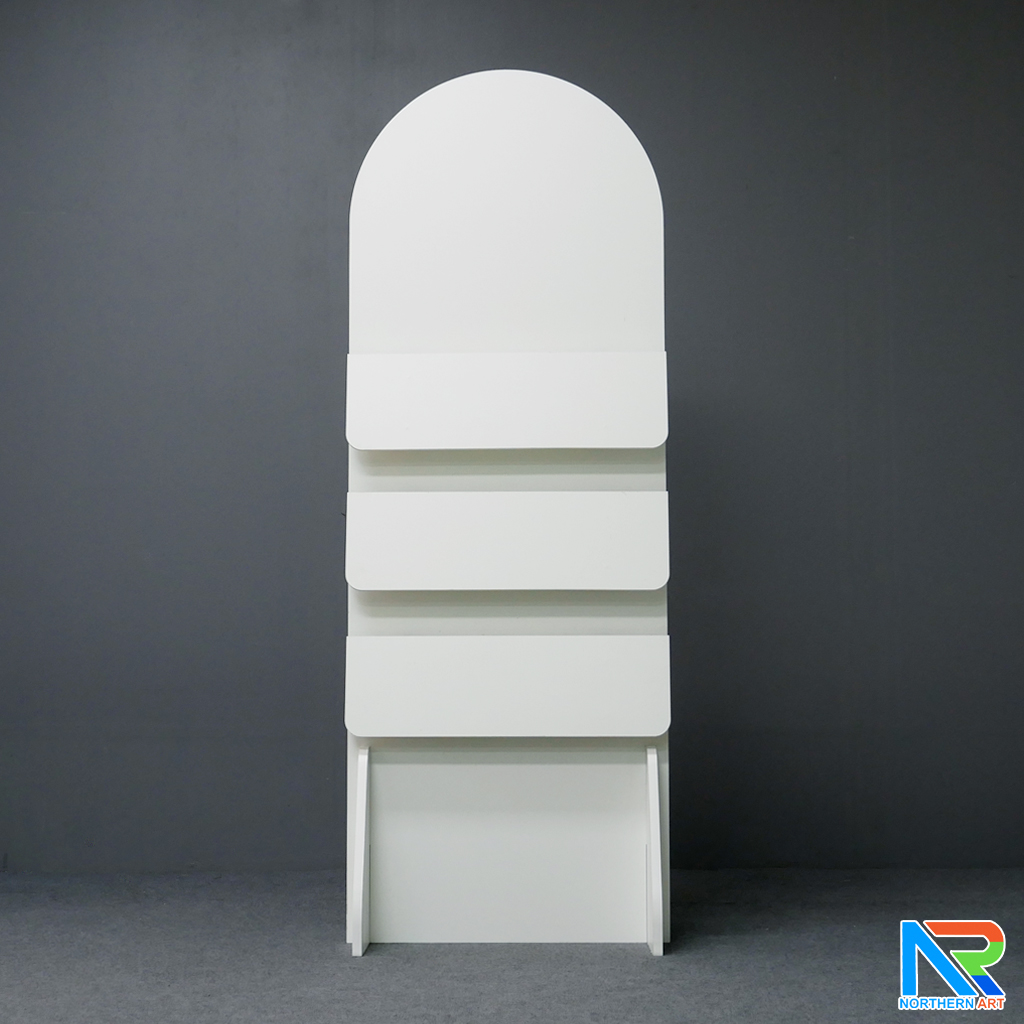 ชั้นวางสแตนดี้ไม้ MDF ปิดผิวเมลามีน ขนาด (W) 58 x (L) 30 x (H) 160 cm.