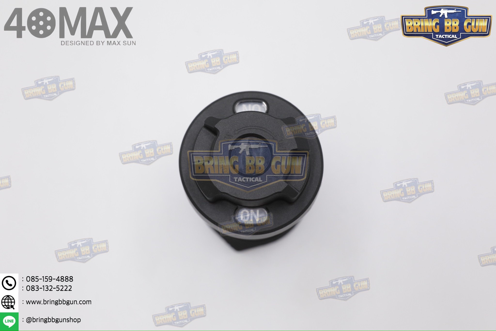 Airsoft Grenade ยี่ห้อ 40MAX รุ่น Whirligig II (Version2) (ระเบิดลูกกระสุนบีบีกันแบบอัดแก๊ส) (40MAX 6mm. BBS Tactical Whirligig II Impact Grenade)