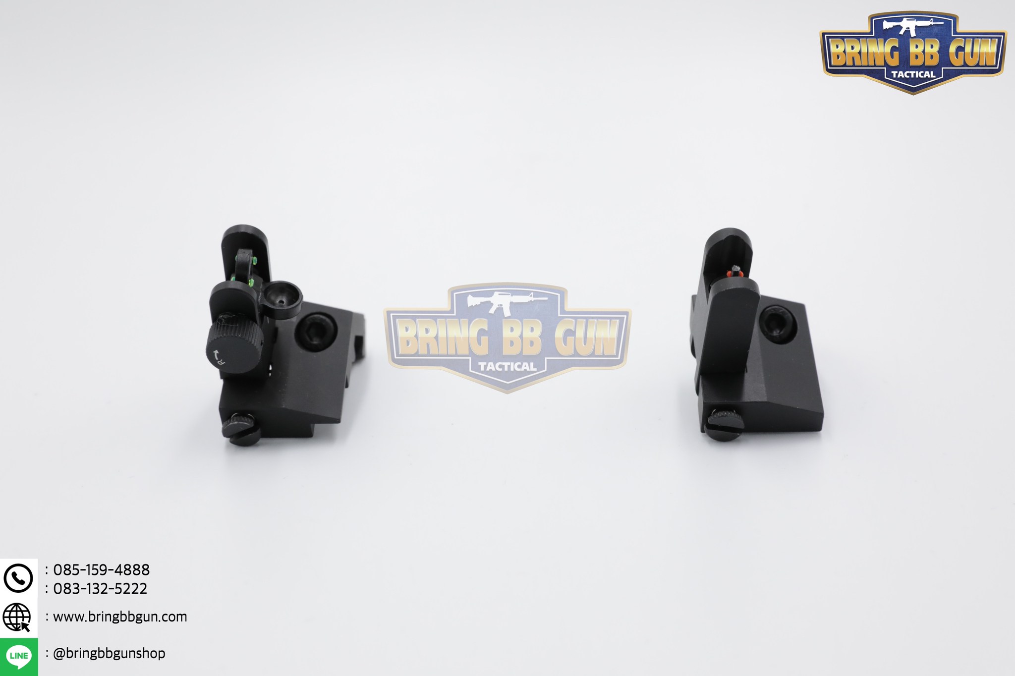 ศูนย์หน้า-หลังเฉียงพับได้แบบโลหะ รุ่น ศูนย์เล็งเรืองแสง