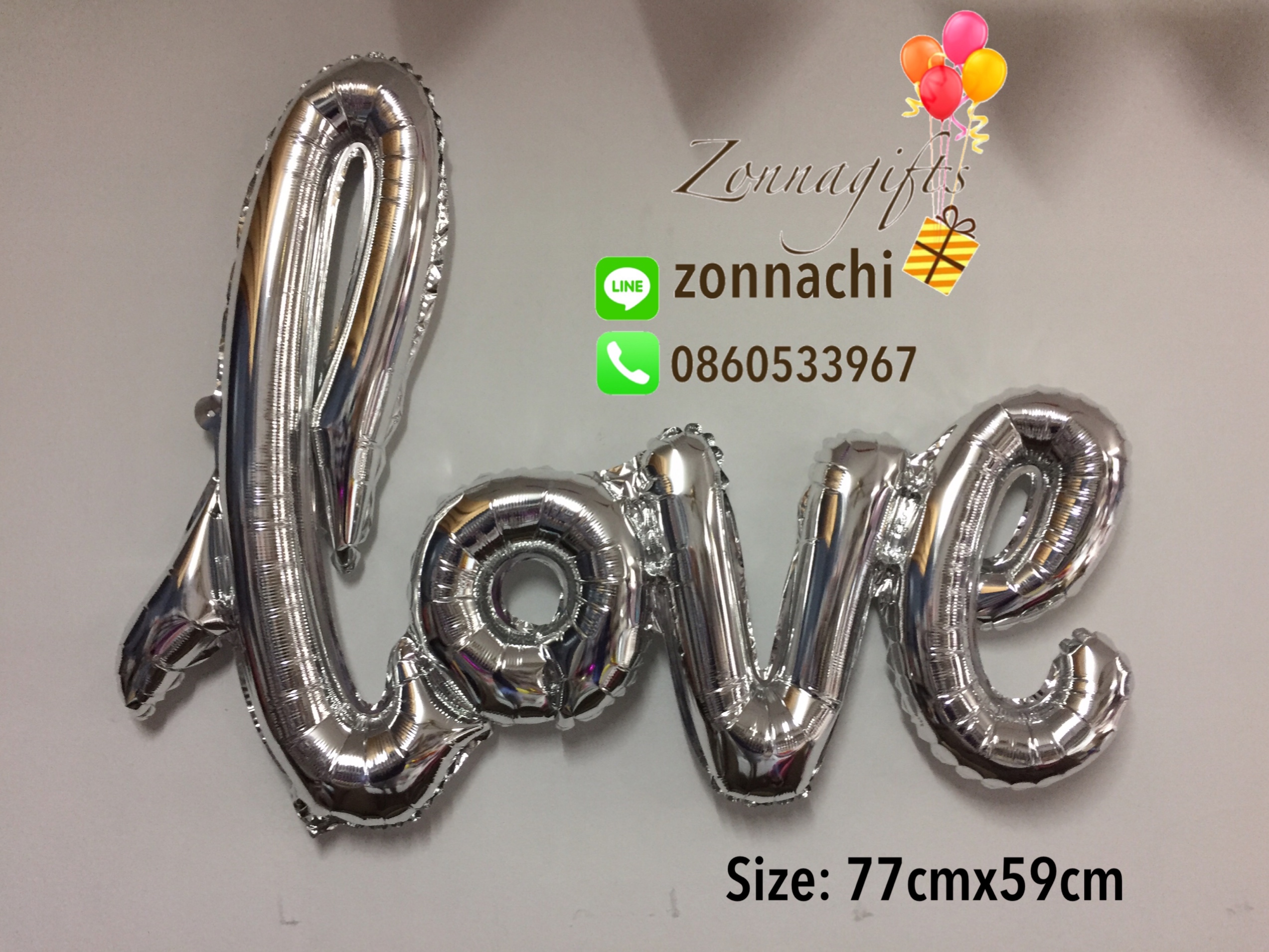 ลูกโป่งฟอยล์love