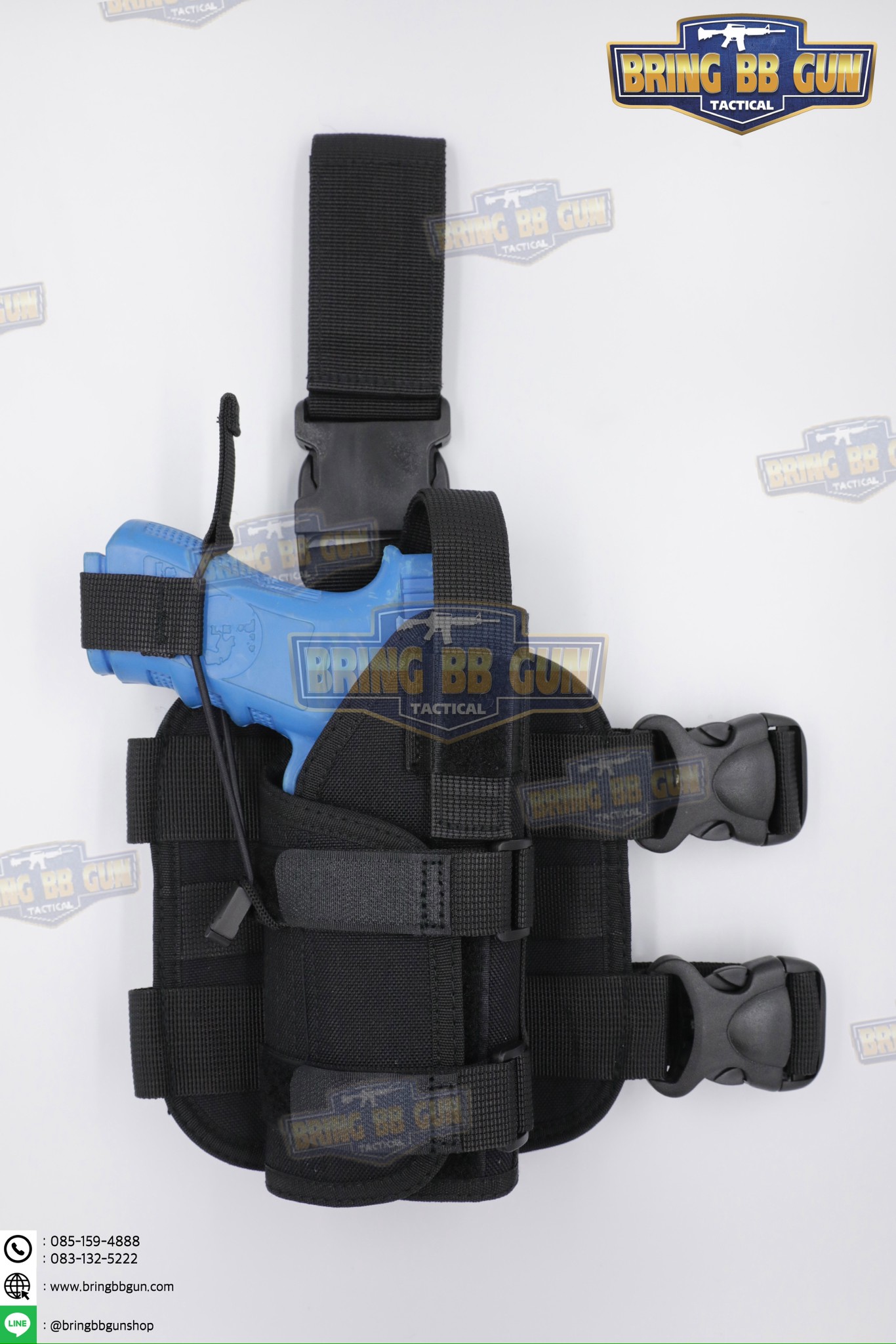 ซองปืนผ้า+เพลทรัดต้นขา ผ้า 1000D (สามารถใส่ปืนได้ทุกรุ่น) (ซองปืนรัดขา มีเพลทรองต้นขา ผ้า 1000D)