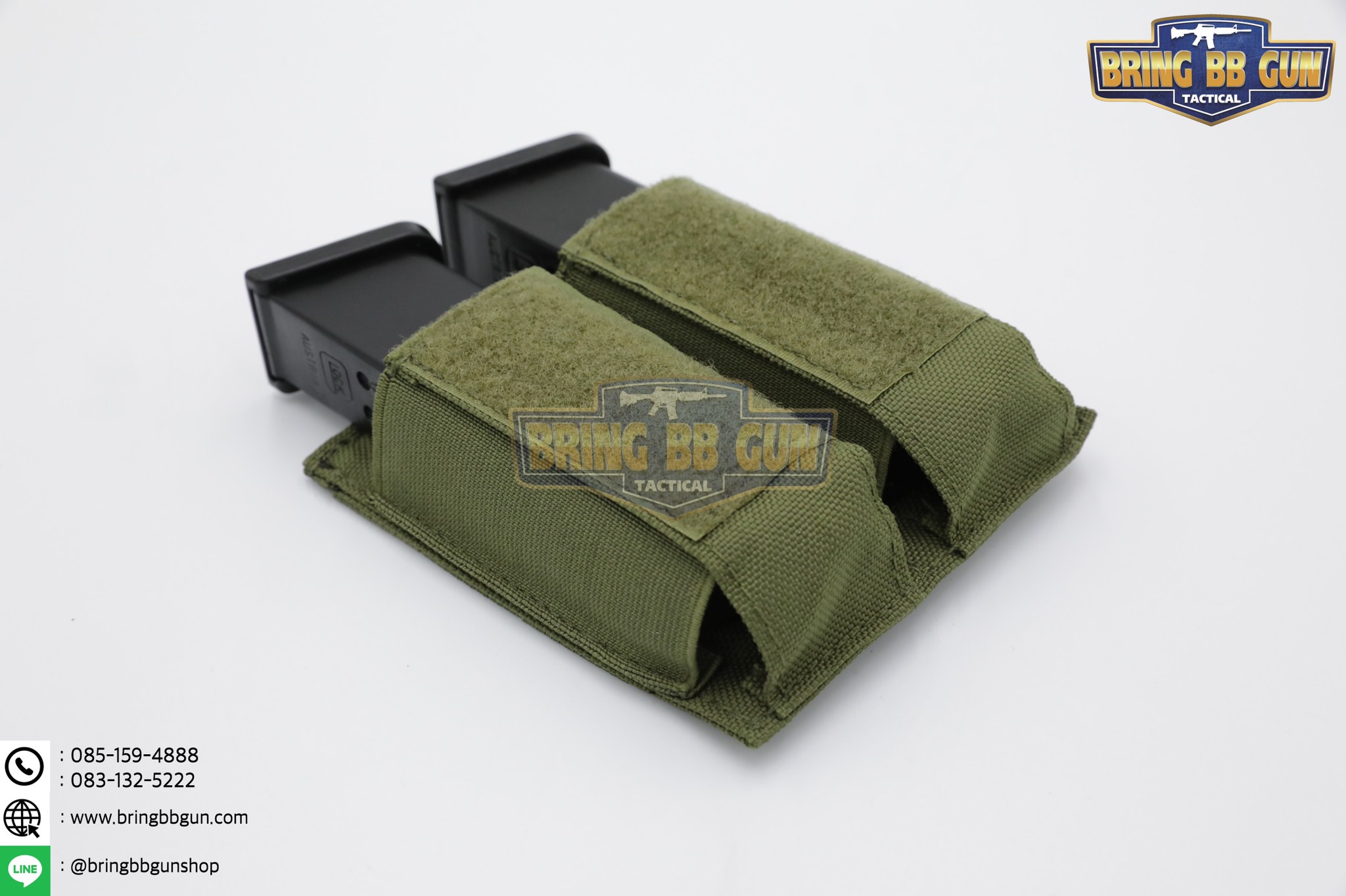 เพ้าเเม็กกาซีนปืนสั้นคู่แบบผ้า M5 (ซองแม็กกาซีนคู่แบบผ้า M5)