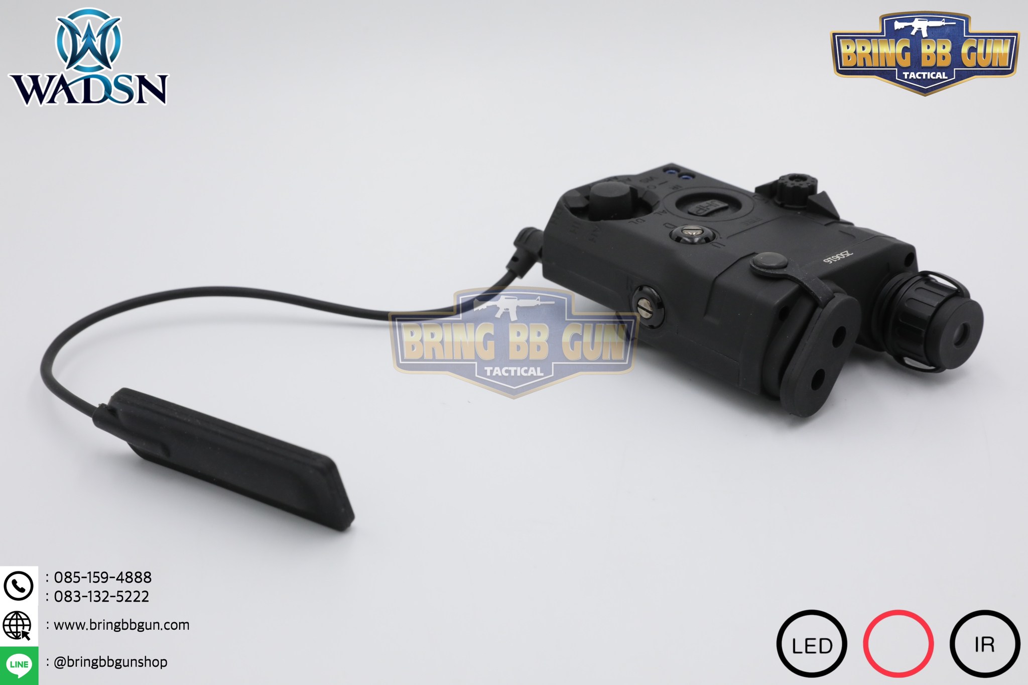 กล่อง PEQ-15 LA-5C Laser Pointer ยี่ห้อ WADSN รุ่น Real Grade (รุ่น Top) รุ่นไฟฉาย และ เลเซอร์สีแดง