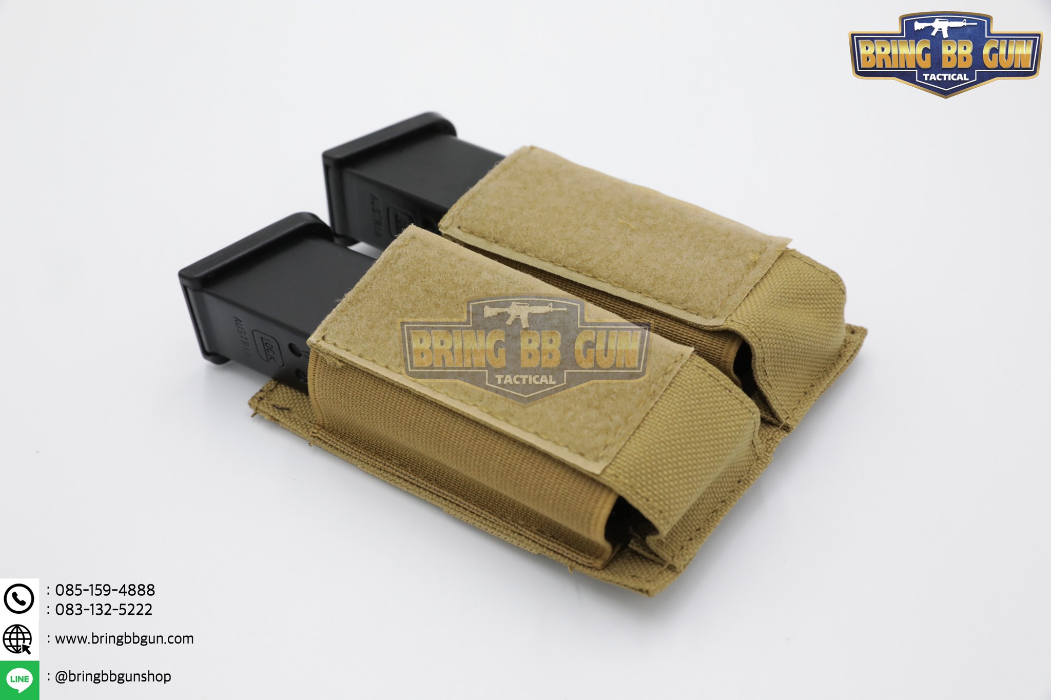 เพ้าเเม็กกาซีนปืนสั้นคู่แบบผ้า M5 (ซองแม็กกาซีนคู่แบบผ้า M5)