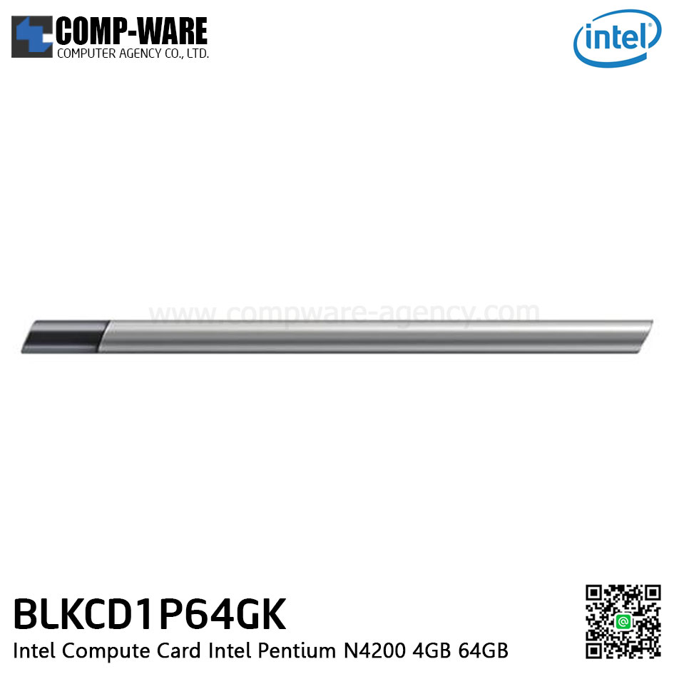 Intel Compute Card with Intel Pentium N4200 Processors, RAM 4GB, Storage 64GB - BLKCD1P64GK