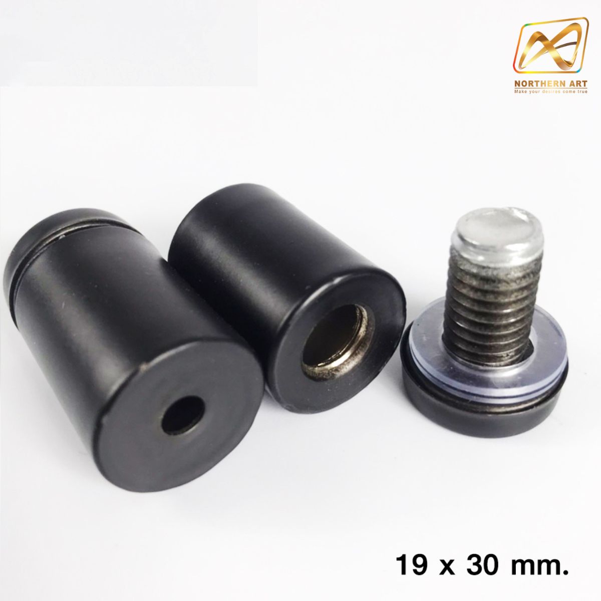 หมุดลอยสแตนเลส สีดำ ยึดกรอบภาพอะคริลิค หรือหมุดยึดกระจก (สั่งขั้นต่ำ 12 อัน)