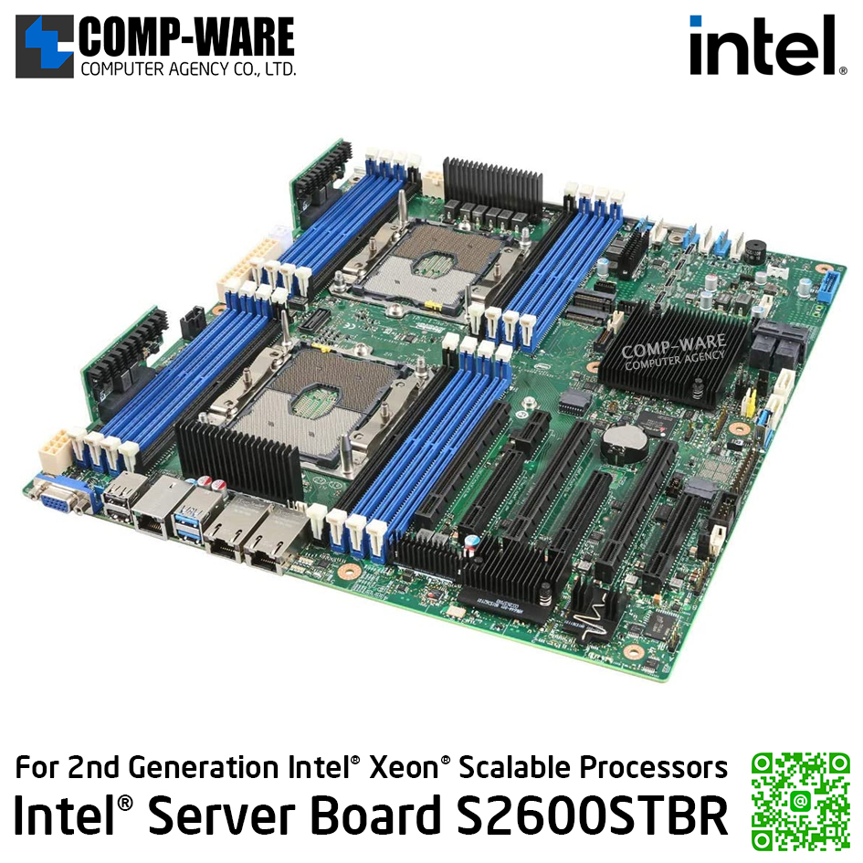 Intel Server Board S2600STBR / Dual Socket / EEB 12x13 / 10GbE RJ-45 / Software Raid 0,1,10 / 3Y Warranty