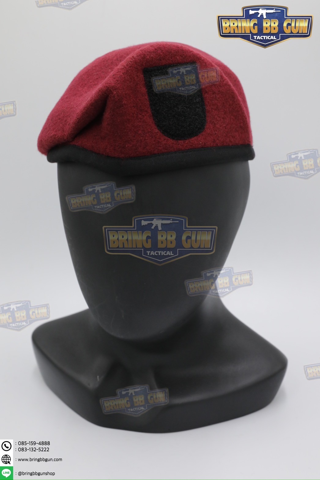 หมวกเบเร่ต์จัดทรง ยี่ห้อ ai รุ่น Fighter（หน้าหมวกใหญ่)