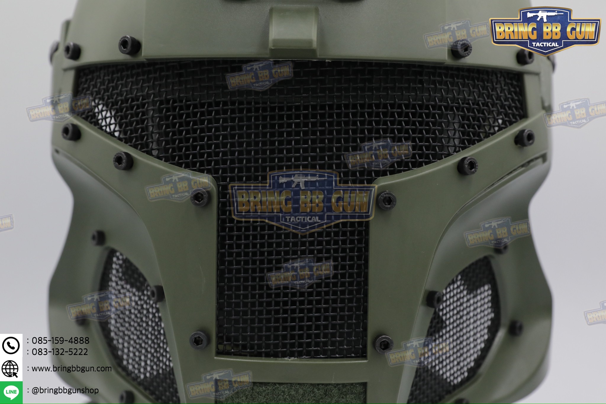 หน้ากากเต็มใบ Medieval Iron Warrior (หน้ากาก+หมวกฟาส)