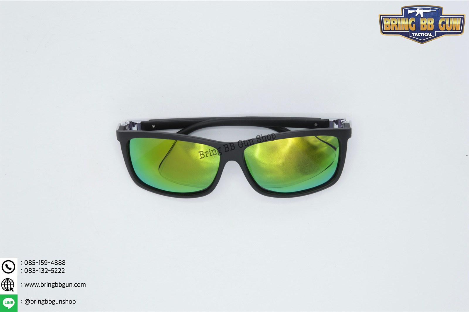 แว่นกันแดด เลนส์ Polarized (เลนส์โพลาไรซ์) รุ่น ทรงกรอบสี่เหลี่ยม