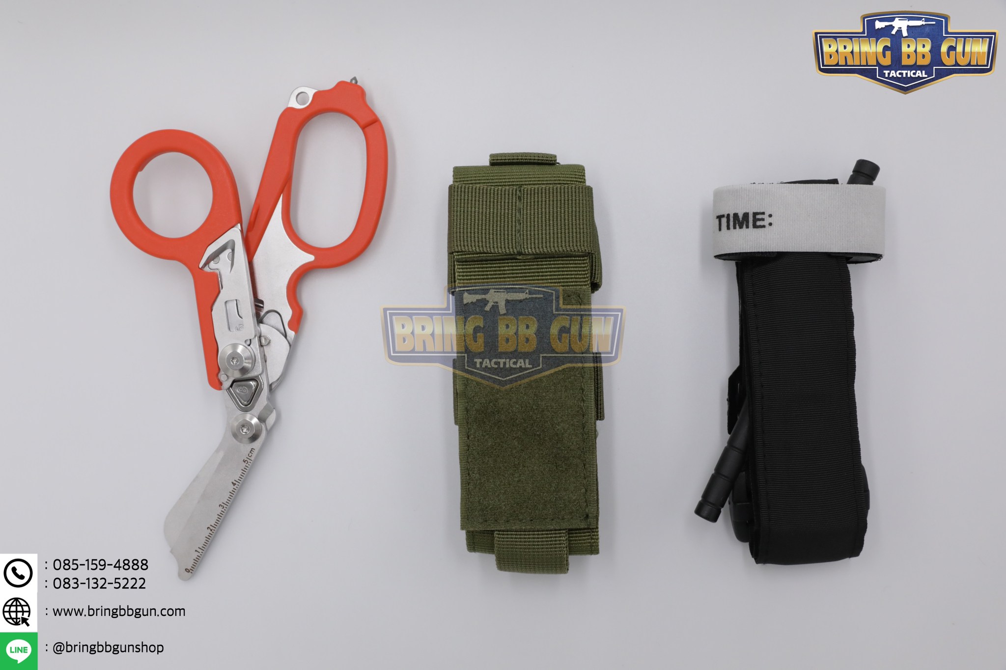 ชุดเพ้าผ้าใส่สายห้ามเลือด+กรรไกรแพทย์สนาม LM Raptor (ซองผ้าใส่สายรัดห้ามเลือด+สายรัดห้ามเลือด+กรรไกร LM Raptor)