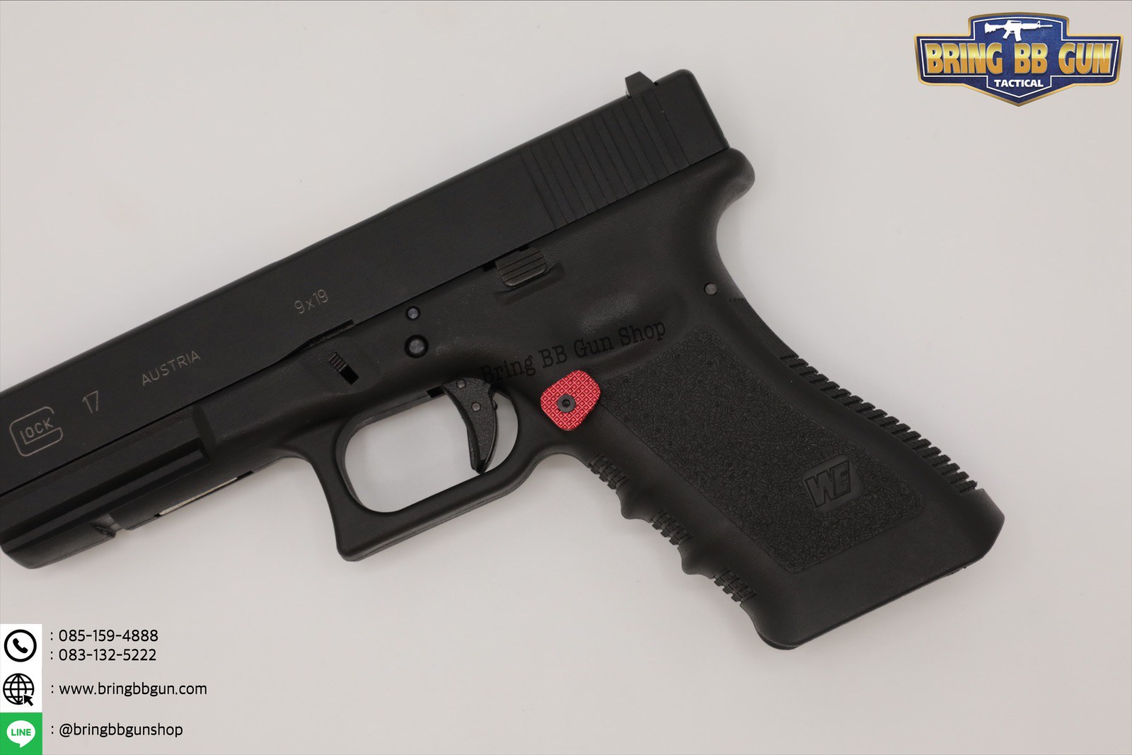 ปุ่มปลดแม็กกาซีน ปืนสั้นGlock งานอลูมิเนียม สำหรับปืนสั้น : Glock 17/18/19 (ยี่ห้อWE)
