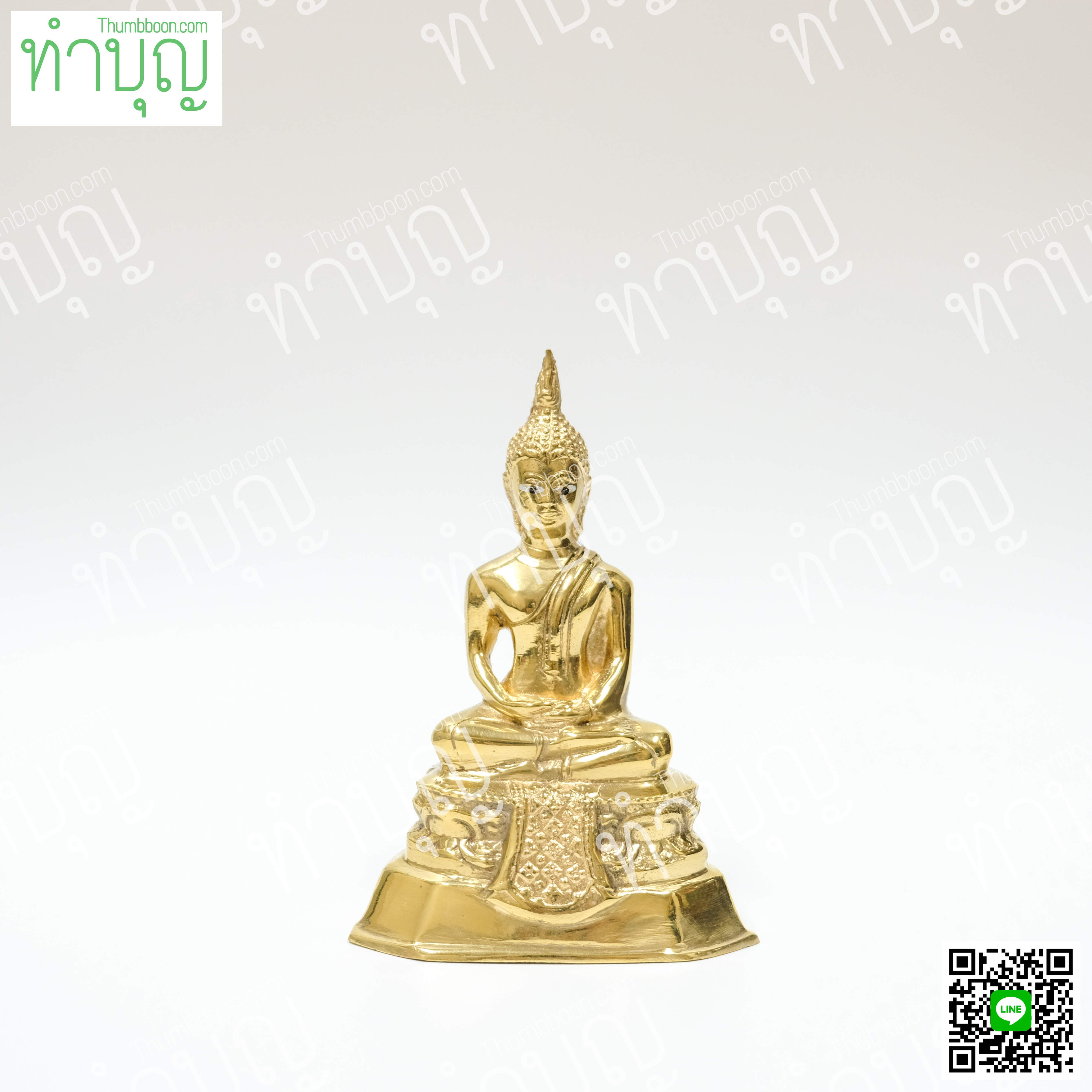 พระประจำวันพฤหัสบดี (ปางสมาธิ) 3" ทองเหลือง