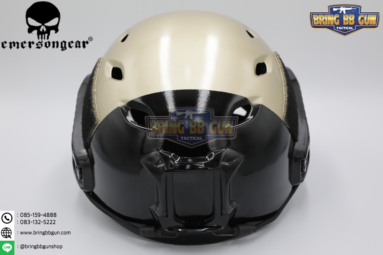 หมวกฟาส ยี่ห้อ Emerson รุ่นปรับท้ายทอยได้ (Fast Helmet BJ Type) สีทอง-ดำ