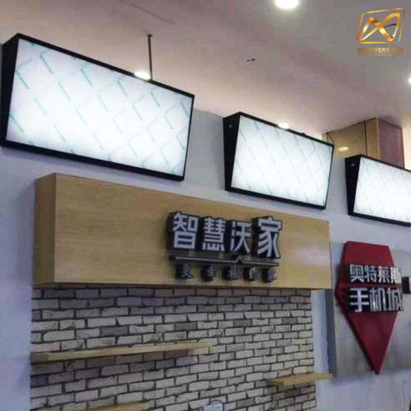ป้ายไฟLED ตู้ไฟLED ขนาด 80X45 cm. สามารถติดตั้งแบบติดผนัง-เพดานได้ ติดตั้งง่าย ประหยัดพลังงาน ถอดประกอบได้