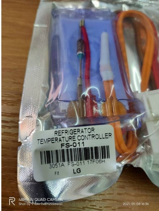 0000615 ไบเมนทอลตู้เย็นLG FS-011 เกรดแท้ เซ็นเซอร์อุณหภูมิ ตัวควบคุมละลาย LG Sensor อะไหล่ตู้เย็น