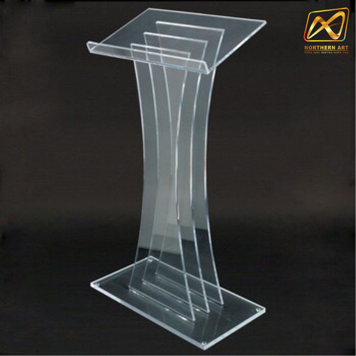 เช่าโพเดียมอะคริลิคใส ขนาด (W)60 x (L)40 x (H)117 cm. พร้อมบริการรับ-ส่ง กทมฯและปริมณฑล