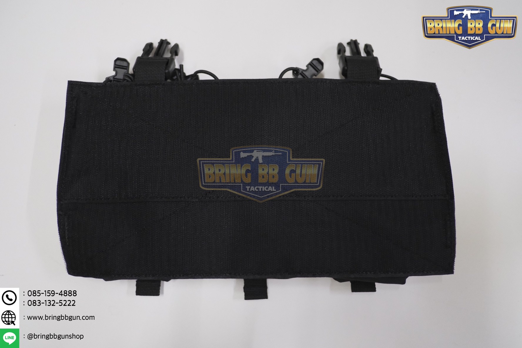 เพ้าแม็กกาซีน 5.56 แบบ4ช่อง ติดเสื้อเกราะ/เสื้อเวส (5.56 Quadruple mag plate) (Velcro Front Panel)