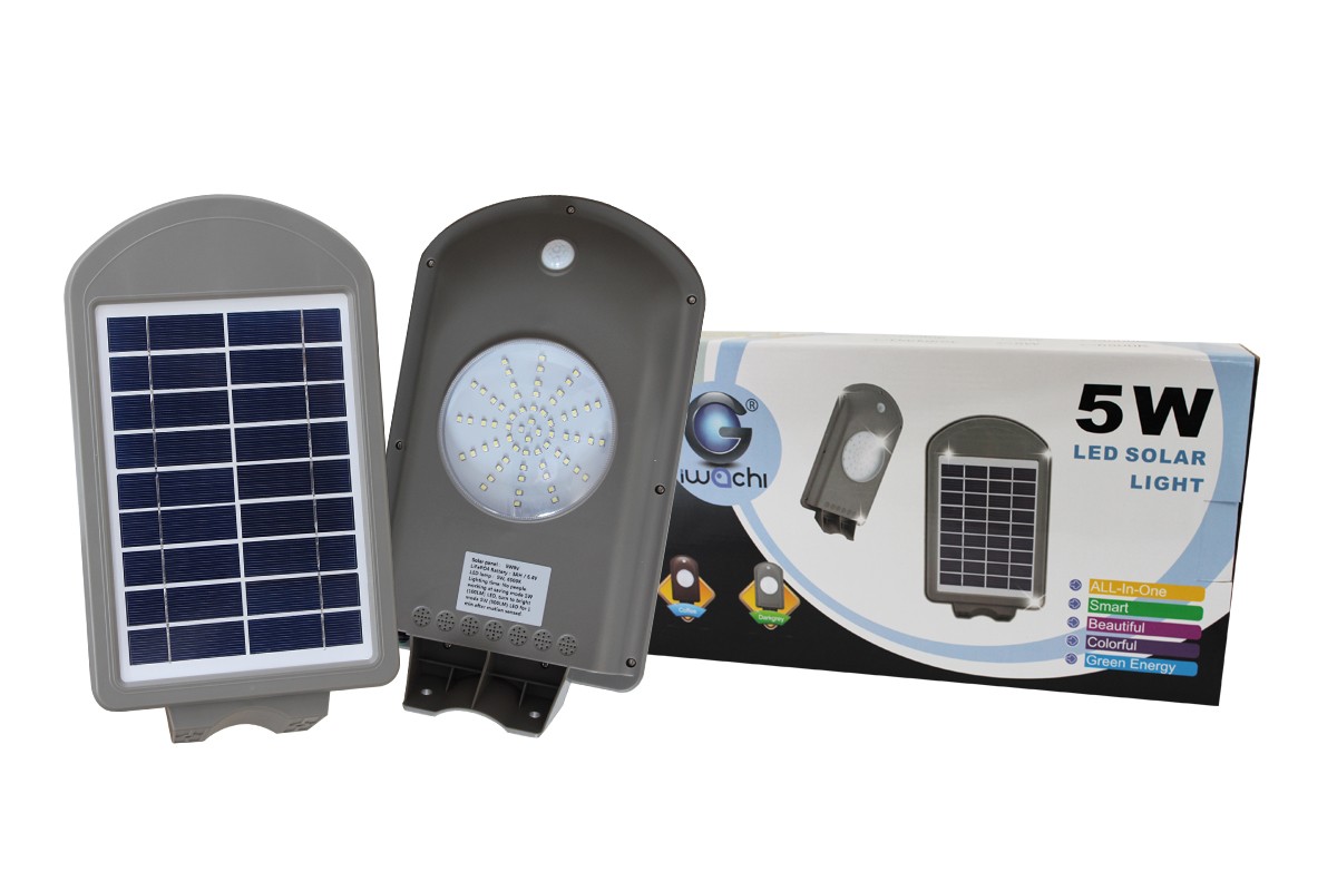IWC-STR-SOLAR-DJ602-5W โคมไฟถนนโซล่าเซลล์ แสงขาวและแสงวอร์มไวท์