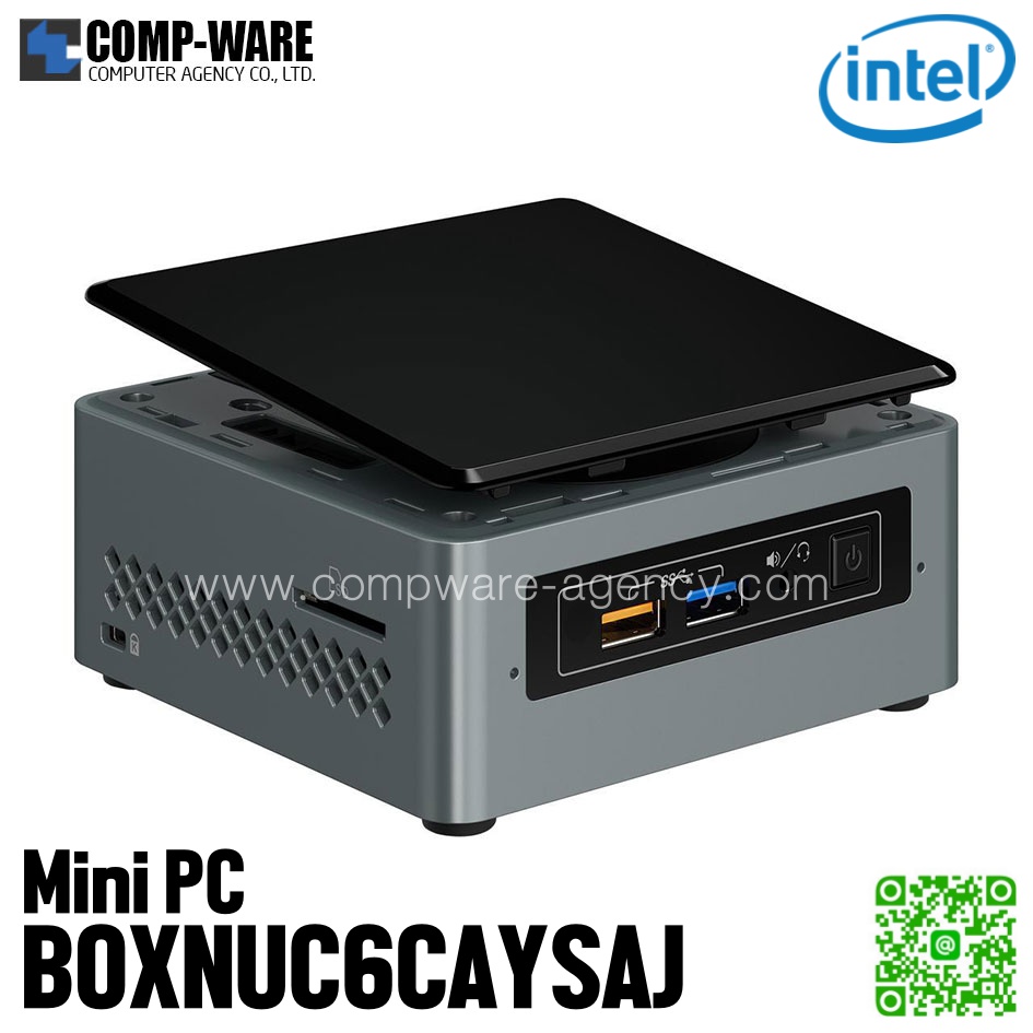 Intel NUC6CAYSAJ Mini PC NUC Kit - Intel NUC-Celeron (J3455, 2GB DDR3L (Max. 8GB), eMMc 32GB, 2.5" HDD/SSD, HDMI, VGA, Windows 10 Pro - BOXNUC6CAYSAJ