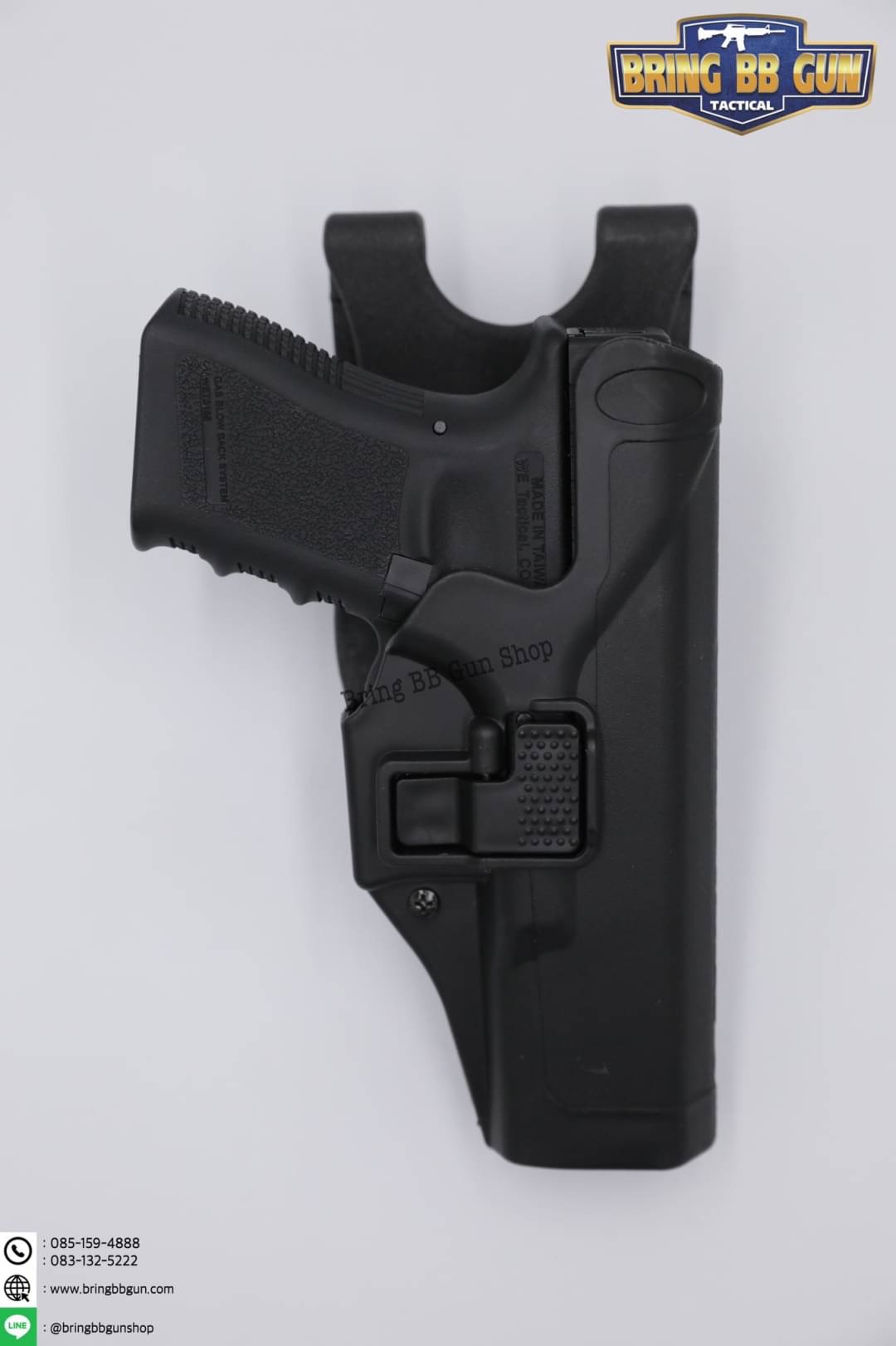 ซองปืนพกนอก + เพลทลดต่ำ ยี่ห้อ Black Hawk