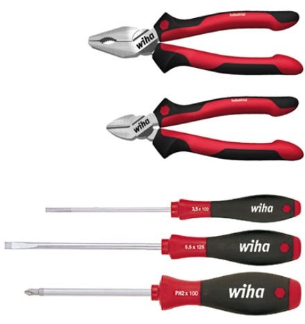 Wiha SoftFinish ชุดเครื่องมือคีมปากแหลม คีมตัด และไขควงหัวแฉกและแบน รุ่น Z99 000 305