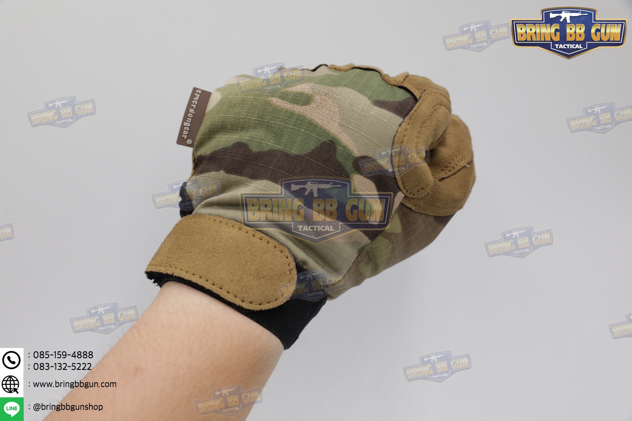 ถุงมือเต็มนิ้ว ยี่ห้อ Emerson รุ่น Tactical Lightweight Camouflage Gloves (Tactical Gloves)
