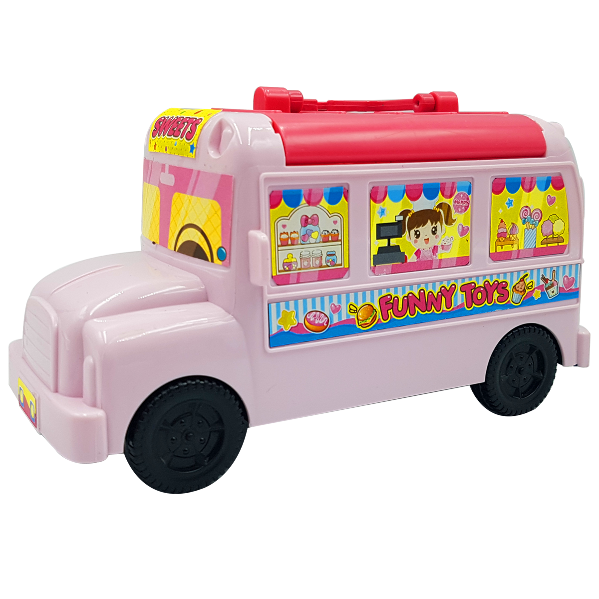 รถฟู้ดทรัคมินิคละแบบ ของเล่นเด็ก ของเล่นเสริมพัฒนาการ T001-JM001120A0 - 6267993433398