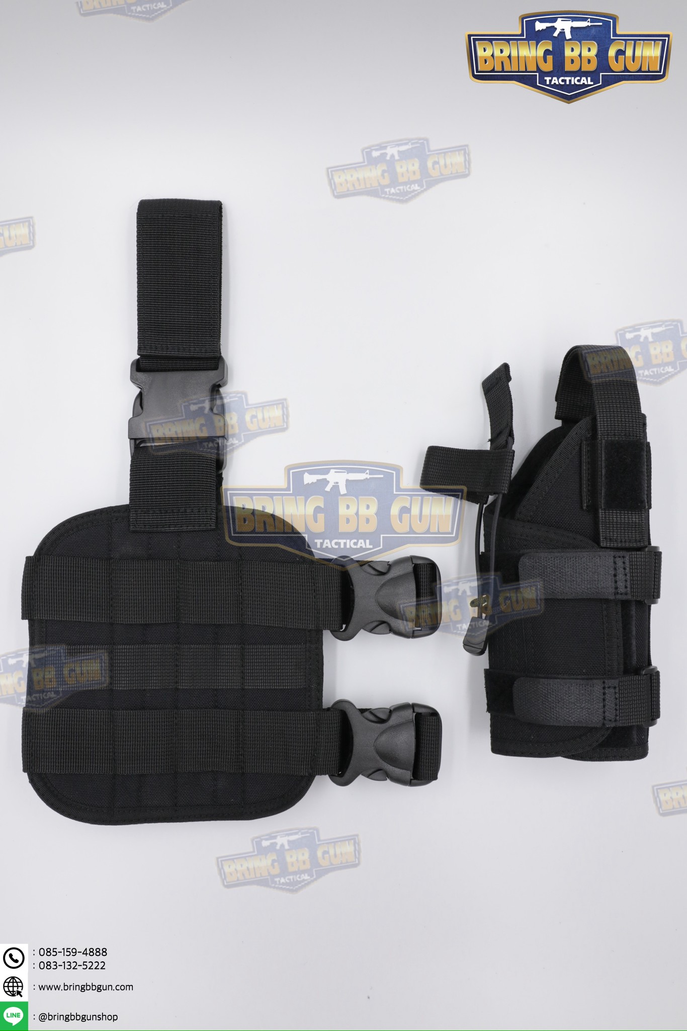 ซองปืนผ้า+เพลทรัดต้นขา ผ้า 1000D (สามารถใส่ปืนได้ทุกรุ่น) (ซองปืนรัดขา มีเพลทรองต้นขา ผ้า 1000D)