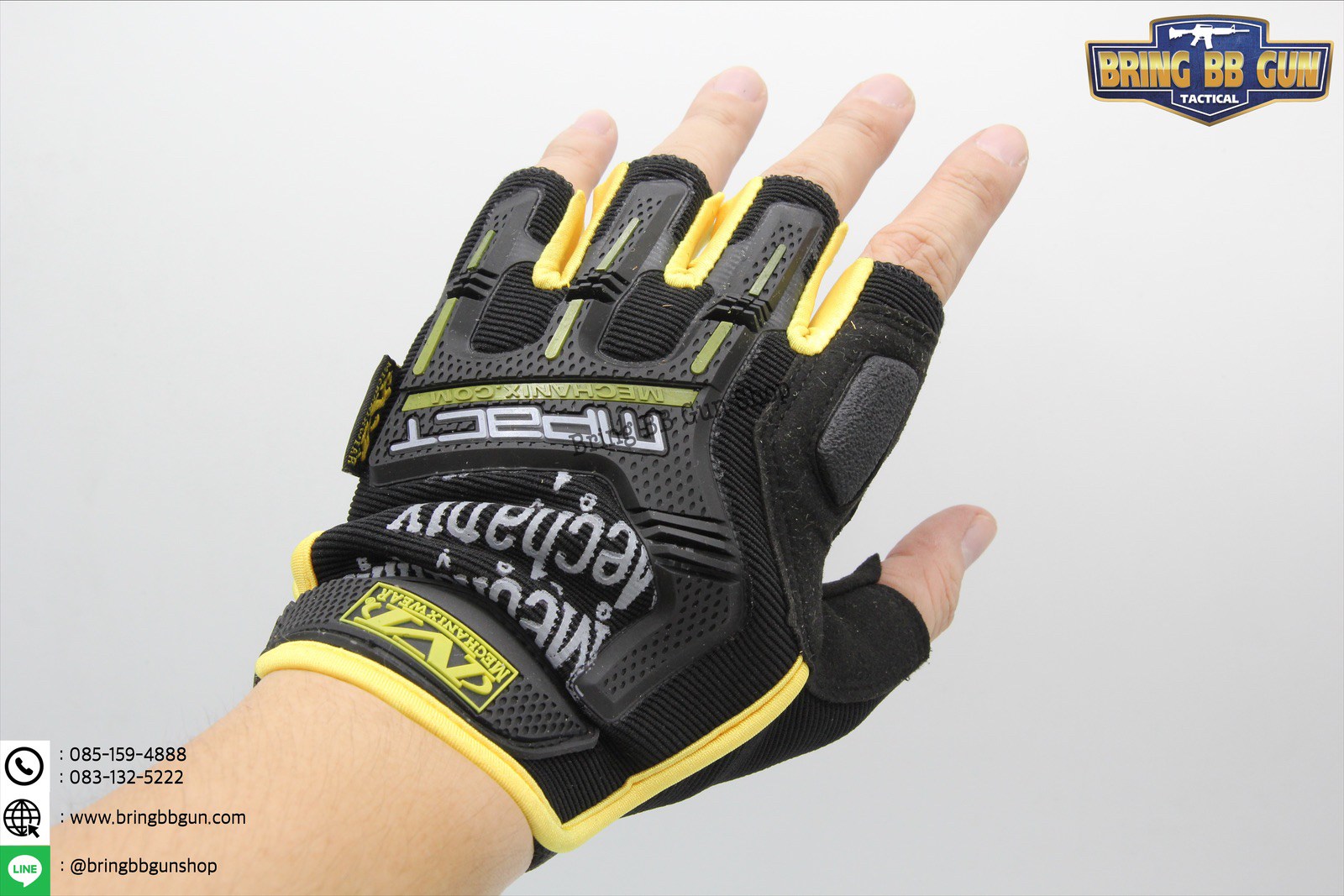 ถุงมือครึ่งนิ้ว ยี่ห้อ Mechanix รุ่น M-Pact
