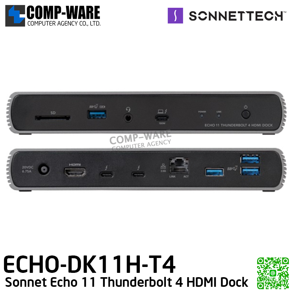 Sonnet Echo 11 Thunderbolt 4 HDMI Dock [ECHO-DK11H-T4] รับประกัน 1 ปี