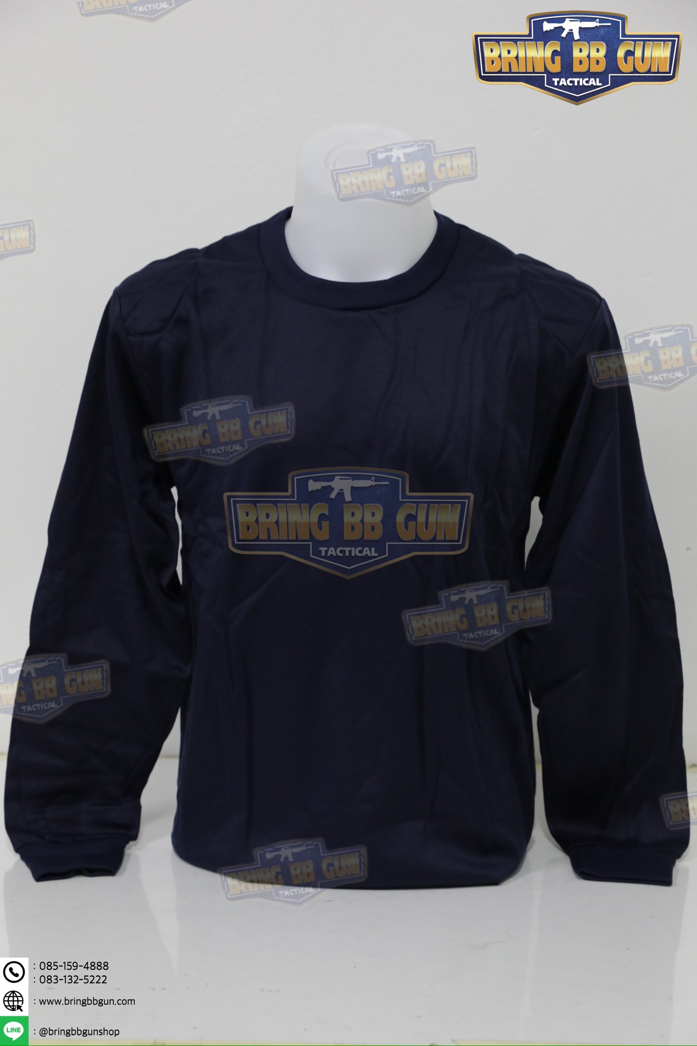 เสื้อยืดแขนยาว บุไหล่ คอกลม (ผ้า TC)