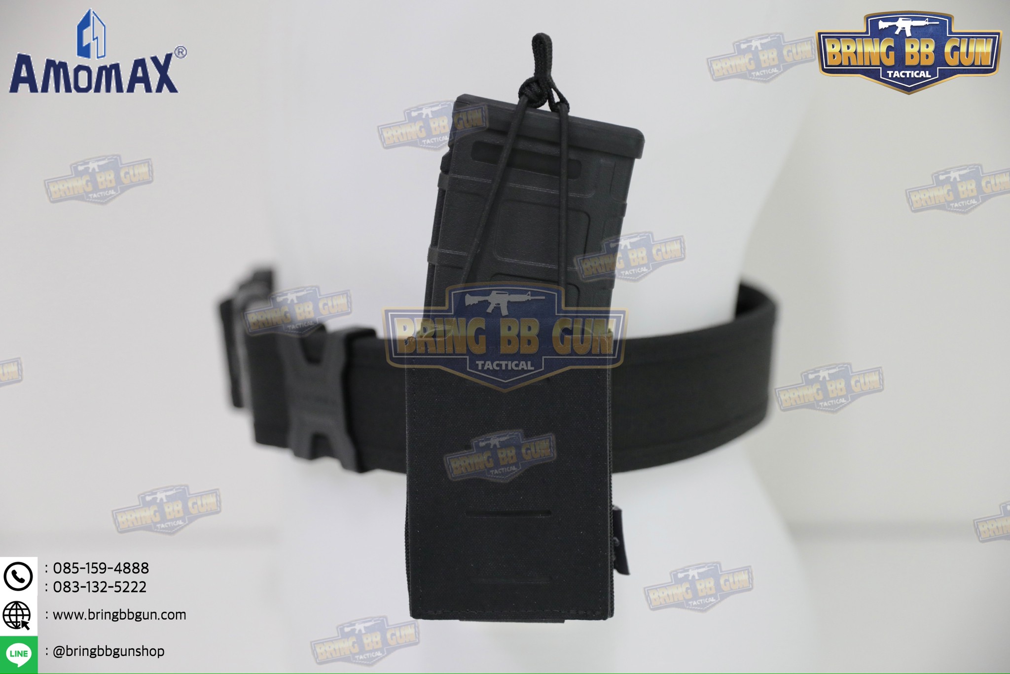 เพ้าแม็กกาซีนเดี่ยว ยี่ห้อ Amomax รุ่น ปืนยาว (Fabric Magazine Pouch)