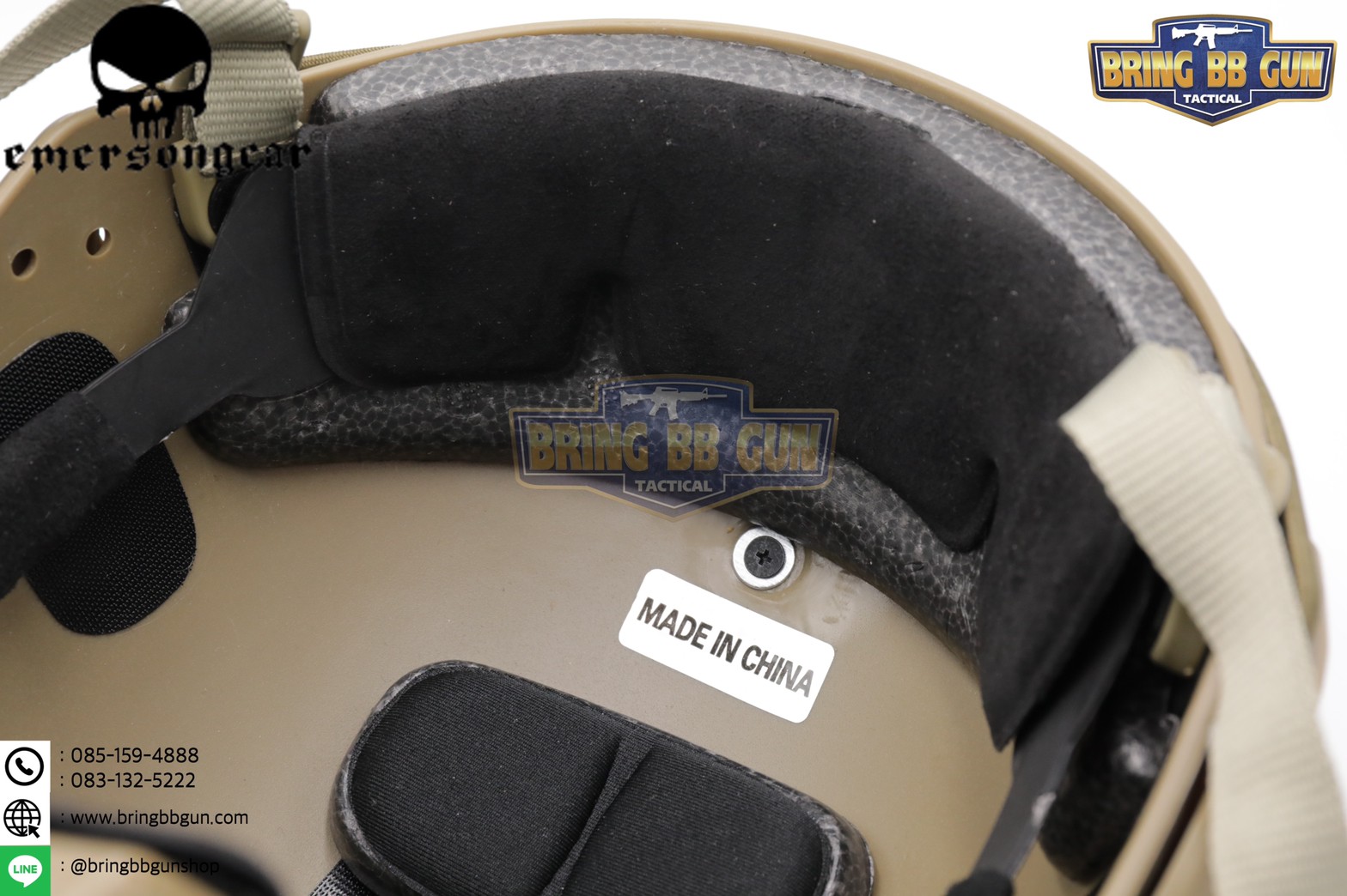 หมวก Fast ยี่ห้อ Emerson รุ่น ปรับท้ายทอยได้ (หมวกฟาส) (Fast Helmet MH type)