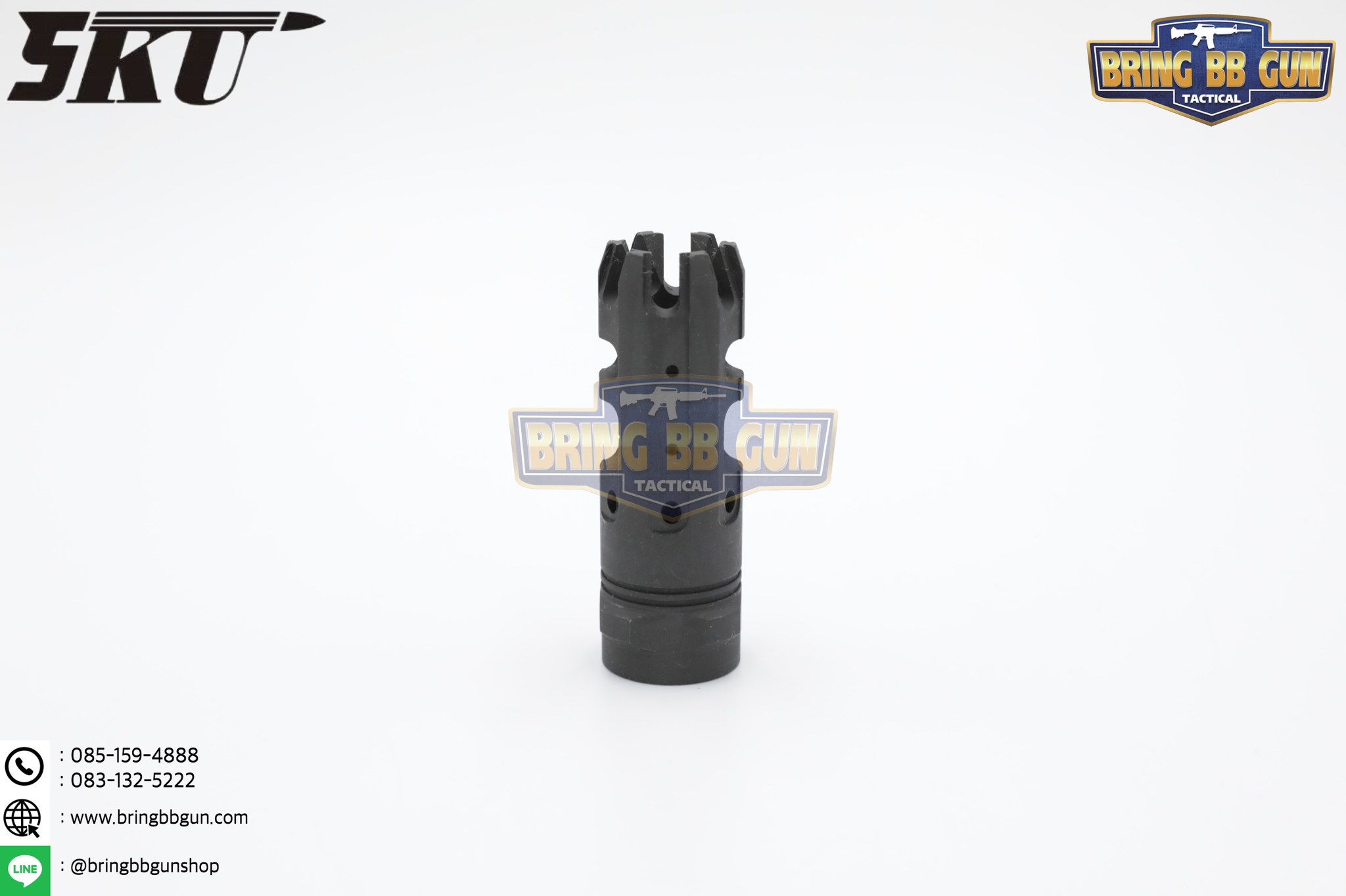 หัวคอม+ปลอกลดแสง Strike Industries ทรง Oppressor ยี่ห้อ 5KU (5KU Strike Industries Oppressor (Blast Shield) with King Comp Flash Hider) (Oppressor + King Comp Flash Hider)