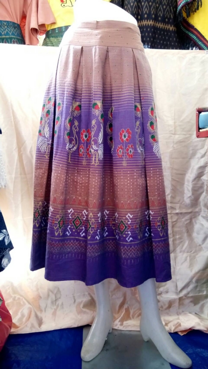 NNandNN Shop 6 0002 กระโปรงจีบทวิส ยาว หลายสี 26 36