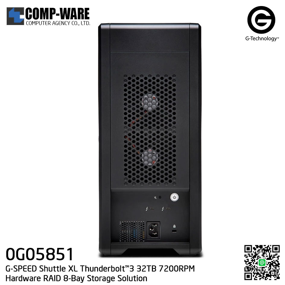 G-Technology G-SPEED Shuttle XL Thunderbolt™3 32TB 7200RPM Hardware RAID 8-Bay Storage Solution - 0G05851